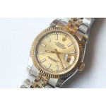 DateJust 36mm Fluted Bezel SS/YG Gold Dial Stick Marker Jubilee Bracelet BP A2824