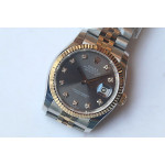 DateJust 36mm Fluted Bezel SS/YG Grey&Blue Dials Diamonds Marker Jubilee Bracelet BP A2824