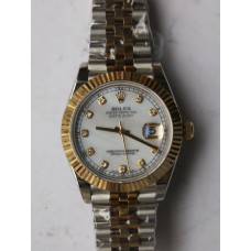 DateJust 41mm Fluted Bezel SS/YG MOP Dial Diamonds Marker Jubilee Bracelet BP A2824