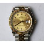 DateJust 41mm Smooth Bezel SS/YG Gold Dial Diamonds Marker Jubilee Bracelet BP A2824