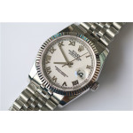 DateJust 36mm Fluted Bezel SS Silver Dial Roman Marker Jubilee Bracelet BP A2824