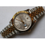 DateJust 41mm Smooth Bezel SS/YG Grey&Silver Dial Diamonds Marker Jubilee Bracelet BP A2824