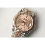 DateJust 41mm Fluted Bezel SS/RG Brown&RG Dials Stick Marker Jubilee Bracelet GMF VR3235