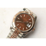 DateJust 41mm Smooth Bezel SS/RG Brown&RG Dials Stick Marker Jubilee Bracelet GMF VR3235