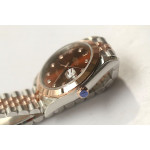 DateJust 41mm Smooth Bezel SS/RG Brown&RG Dials Diamonds Marker Jubilee Bracelet GMF VR3235