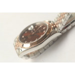 DateJust 41mm Smooth Bezel SS/RG Brown&RG Dials Diamonds Marker Jubilee Bracelet GMF VR3235