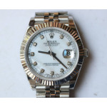 DateJust 41mm Fluted Bezel SS MOP Dial Diamonds Marker Jubilee Bracelet BP A2824