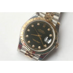 DateJust 41mm Fluted Bezel SS/YG Black&Gold Dials Diamonds Marker Jubilee Bracelet GMF VR3235