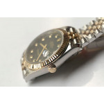 DateJust 41mm Fluted Bezel SS/YG Black&Gold Dials Diamonds Marker Jubilee Bracelet GMF VR3235