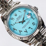 DateJust 41mm 126334 1:1 Best Edition 904L Steel Tiffany Blue Dial Arabic Marker on Jubilee Bracelet SA3235 DIWF