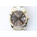 DateJust 41mm Smooth Bezel SS 5 Dials Stick Marker Oyster Bracelet BP A2813