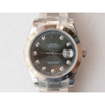 DateJust 41mm Smooth Bezel SS 5 Dials Diamonds Marker Oyster Bracelet BP A2824