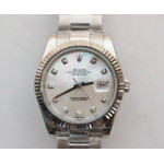 DateJust 41mm Fluted Bezel SS 5 Dials Diamonds Marker Oyster Bracelet BP A2813