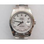 DateJust 41mm Fluted Bezel SS 5 Dials Diamonds Marker Oyster Bracelet BP A2813