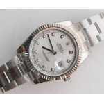 DateJust 41mm Fluted Bezel SS 5 Dials Diamonds Marker Oyster Bracelet BP A2813