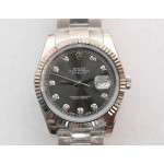 DateJust 41mm Fluted Bezel SS 5 Dials Diamonds Marker Oyster Bracelet BP A2813