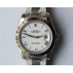 DateJust 41mm SS White Dial Roman Marker Oyster Bracelet BP A2824