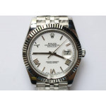 DateJust 41mm SS White Dial Roman Marker Jubilee Bracelet BP A2813