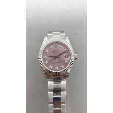 Datejust 31mm Best Edition Pink Dial Crystals Markers on SS Jubilee Bracelet WF
