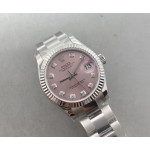 Datejust 31mm Best Edition Pink Dial Crystals Markers on SS Jubilee Bracelet WF