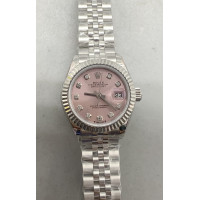 Datejust 28mm 279166 Best Edition White Pink Dial Crystals Markers on SS Jubilee Bracelet WF