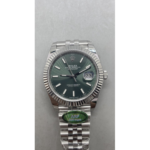 DateJust 41 126330 904L SS 1:1 Best Edition Fluted Bezel Green Dial on Jubilee Bracelet ARF SH3235