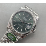DateJust 41 126330 904L SS 1:1 Best Edition Fluted Bezel Green Dial on Jubilee Bracelet ARF SH3235