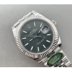 DateJust 41 126330 904L SS 1:1 Best Edition Fluted Bezel Green Dial on Jubilee Bracelet ARF SH3235
