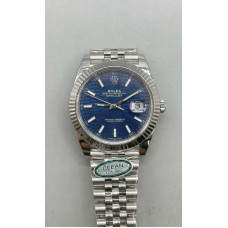 DateJust 41 126334 1:1 Best Edition 904L Steel Blue Texuted Dial on Jubilee Bracelet Clean VR3235