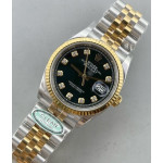 DateJust 36 126234 1:1 Best Edition 904L Steel TT Black Dial Diamonds on Jubilee Bracelet Clean VR3235