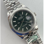 DateJust 41 126334 1:1 Best Edition 904L Steel Green Texuted Dial on Jubilee Bracelet Clean VR3235