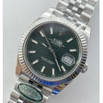 DateJust 41 126334 1:1 Best Edition 904L Steel Green Texuted Dial on Jubilee Bracelet Clean VR3235