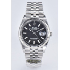 DateJust 36 126234 1:1 Best Edition 904L Steel Black Stick Dial on Jubilee Bracelet Clean VR3235