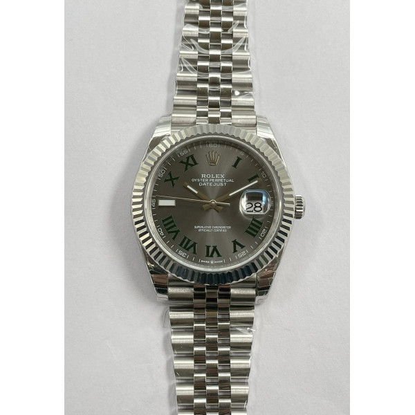 DateJust 41mm SS 1:1 Best Edition Roman Marker Grey Dial SS Jubilee Bracelet A3235 EWF