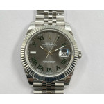 DateJust 41mm SS 1:1 Best Edition Roman Marker Grey Dial SS Jubilee Bracelet A3235 EWF