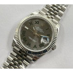 DateJust 41mm SS 1:1 Best Edition Roman Marker Grey Dial SS Jubilee Bracelet A3235 EWF