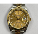 Datejust 41mm 904L Steel 1:1 Best Edition TT Gold Dial Stick Mark Jubilee Bracelet EWF SA3235