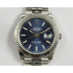 DateJust 41 126330 904L SS 1:1 Best Edition Fluted Bezel Blue Dial on Jubilee Bracelet VSF VS3235