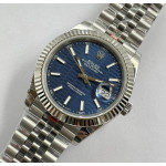 DateJust 41mm Fluted Bezel 904L SS Blue Patterned Dial Stick Marker Jubilee Bracelet GMF VR3235