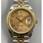 Datejust 41 SS 904L Steel 1:1 Best Edition TT Gold Dial Roman Mark  Jubilee Bracelet EWF SA3235