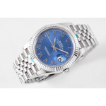 DateJust 41mm 126334 1:1 Best Edition 904L Steel Blue Dial Roman Marker on Jubilee Bracelet A2824 ZF