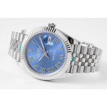 DateJust 41mm 126334 1:1 Best Edition 904L Steel Blue Dial Roman Marker on Jubilee Bracelet A2824 ZF