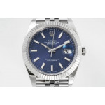 DateJust 41mm 126334 1:1 Best Edition 904L Steel Blue Dial Stick Marker on Jubilee Bracelet A2824 ZF