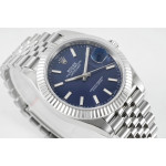 DateJust 41mm 126334 1:1 Best Edition 904L Steel Blue Dial Stick Marker on Jubilee Bracelet A2824 ZF