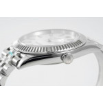 DateJust 41mm 126334 1:1 Best Edition 904L Steel White Dial Stick Marker on Jubilee Bracelet A2824 ZF