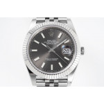 DateJust 41mm 126334 1:1 Best Edition 904L Steel Grey Dial Stick Marker on Jubilee Bracelet A2824 ZF