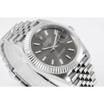 DateJust 41mm 126334 1:1 Best Edition 904L Steel Grey Dial Stick Marker on Jubilee Bracelet A2824 ZF