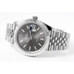 DateJust 41mm 126334 1:1 Best Edition 904L Steel Grey Dial Stick Marker on Jubilee Bracelet A2824 ZF