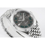 DateJust 41mm 126334 1:1 Best Edition 904L Steel Grey Dial Roman Marker on Jubilee Bracelet A2824 ZF