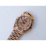 DateJust 28mm RG Fluted Bezel MOP Dials Diamonds Marker Bracelet BP A2671